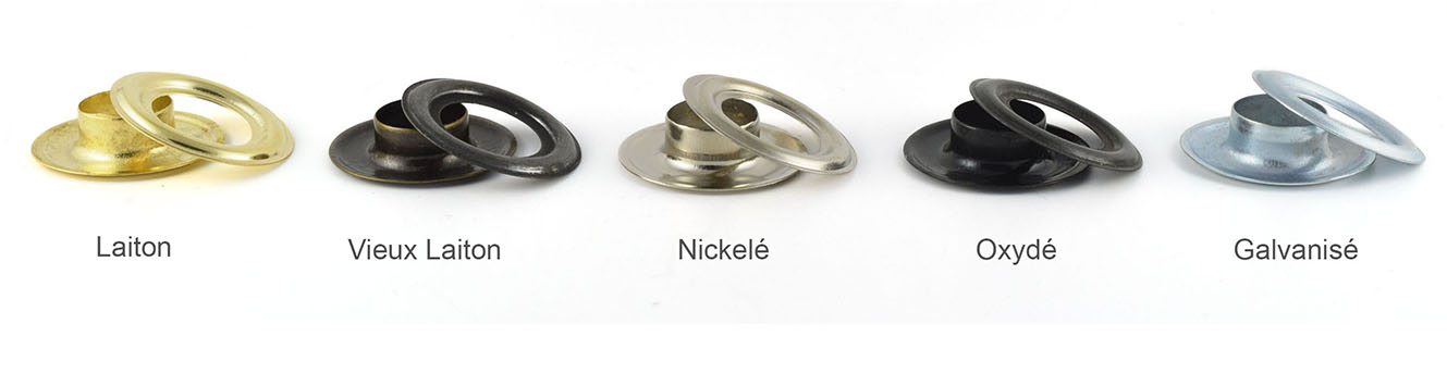 500 œillets / rondelles métal nickel